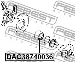 FEBEST DAC38740036 Wheel Bearing
